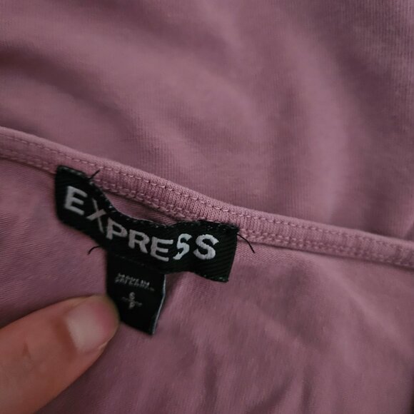 Express Pink Cut Out Sleeveless Tank Top Women's Small S 95% cotton - Picture 4 of 4